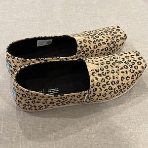 TOMS Womens Alpargata Natural Textured Cheetah size 11